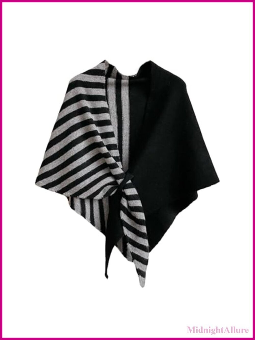 Oversized Knit Shawl Wrap Wool Cashmere Blend One Size